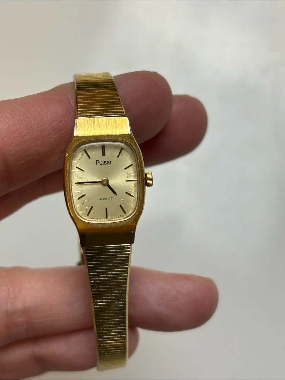 Pulsar Gold Tone Ladies Quartz Bracelet Watch vtg